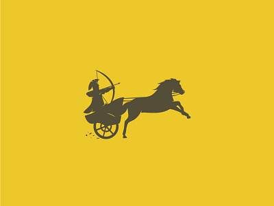 Logo Illustration archer chariot horse icon identity illustration logo