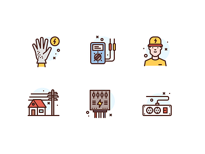 Electricity Icons electricity icon icons illustration premium