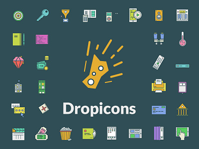 Dropicons Released colored essentials freebie icon illustration meteor outline premium set