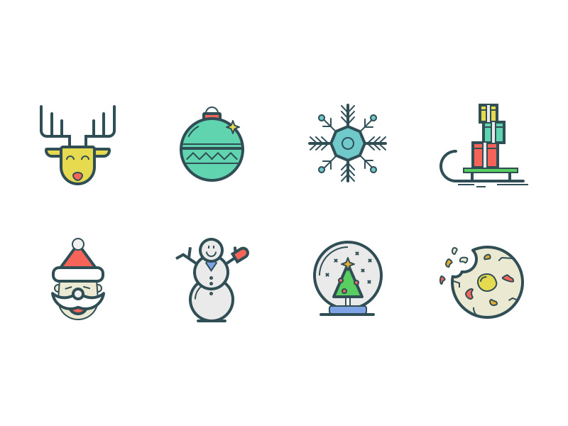 Dropicons Update premium freebie icon illustration christmas holidays set winter outline