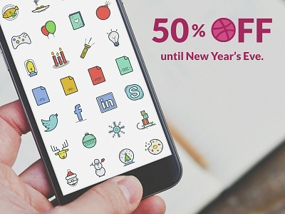 iMockps and Dropicons Holidays deal discount freebie gift icons iphone mockups off premium