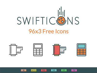 Swifticons - Freebie colored free freebie icon outlined premium retina set sketch