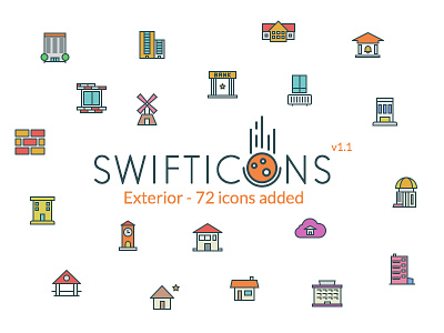 Swifticons v1.1 update buildings condos exterior homes house icons retina swifticons