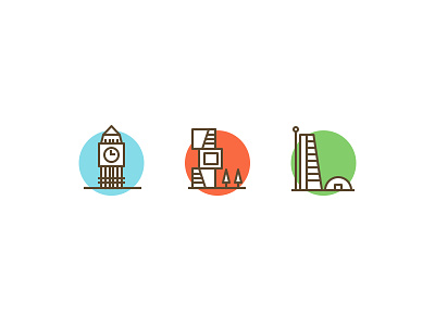 Swifticons Unlimited - Buildings block buildings circle colored house icon illustration modern ui