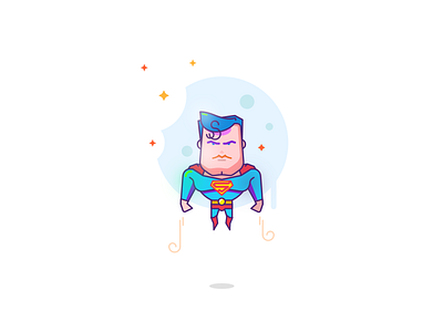 Superman is super character color hero icon illustration light movie superhero