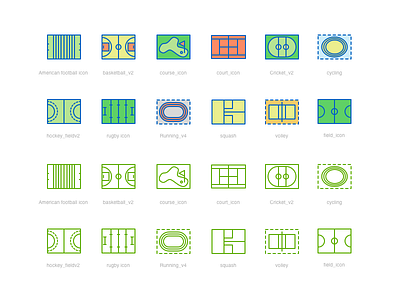 Sport Fields Icons