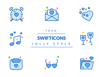 Jolly Love color flat freebie icons illustration outline premium swifticons