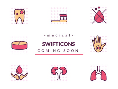 Medical Pattern blood icons medical organ pattern premium set