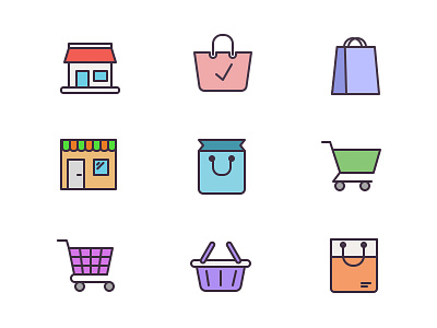 Shopping Icons buy icons market purchase shop