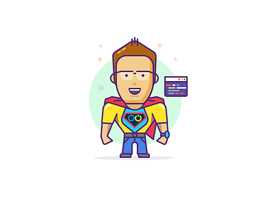 Tech Character avatar character coder developer geek icon illustration tech guy
