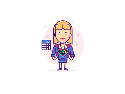 Accountant Character accountant avatar calculator character hire illustration job marketing