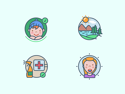 More Icons child clean face icons illustrations landscape medical set shout