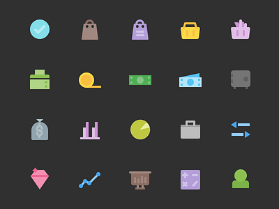 Material Icons Freebie business economy flat free freebie icons material statistics