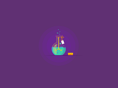 Secret Project bulb chemical chemistry flat icon idea illustration light potion