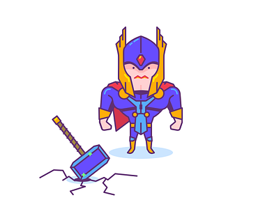Thor avengers character comics hammer hero illustration superhero