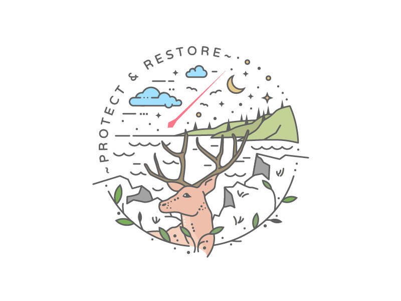 Protect & Restore couds mountains nature hunting deer forest restore protect