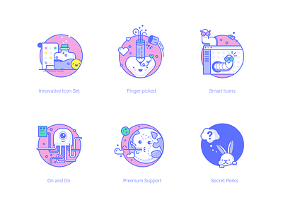Features Illustrations features icons illustration premium section