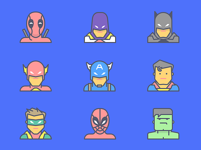 Emojious Superheroes by Darius Dan on Dribbble