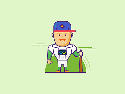 Slugger Character baseball character illustration player sport