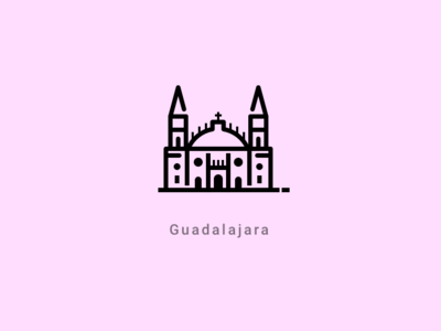 Guadalajara cathedral christianity church city icon illustration landmark