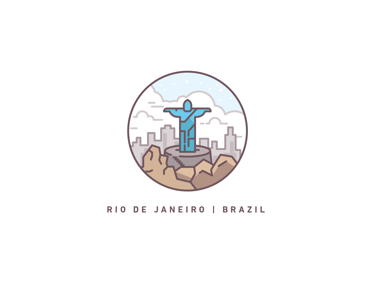 Rio de Janeiro city city illustration icon jesus jesus christ mountain statue travel