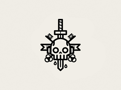 Skull keys skull tattoo vector