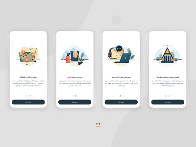 Application Walkthrough app design illustration ui vector