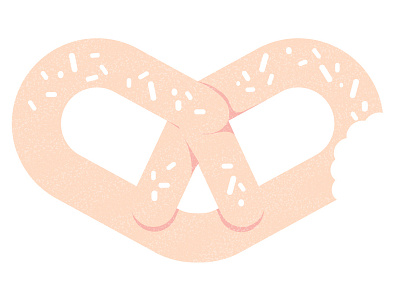 Pretzel adobe design illustration illustrator pastel pink vector yellow