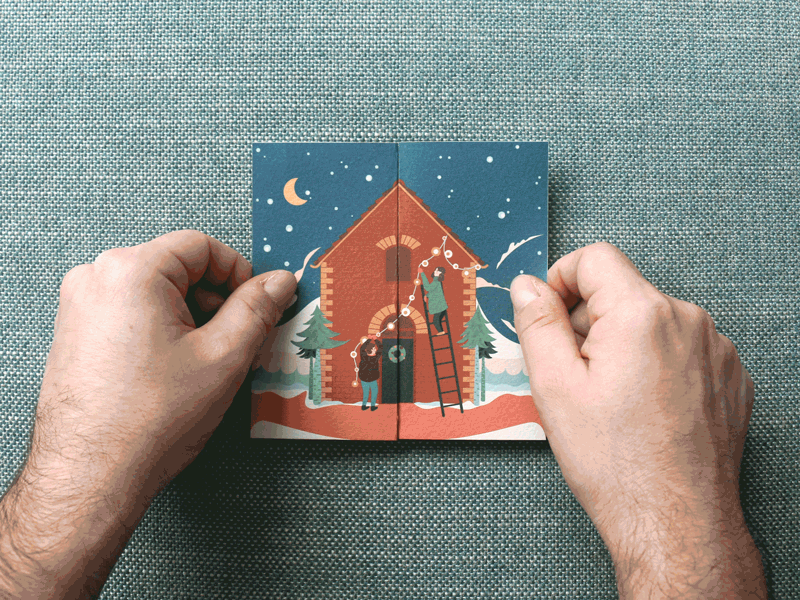 Christmas card adobe character christmas card christmas flyer design illustration illustrator portfolio vector