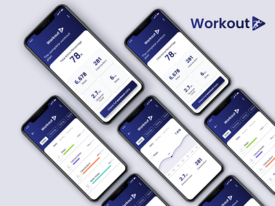 Workout App Design app app design blue blue app illustration new app design sketch file ui user interface white white ui