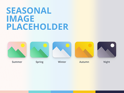 Seasonal Image Placeholders app app icons appicons branding color icons design flat flat design graphic design icon icons illustration image images logo minimal minimal design placeholder ui vector