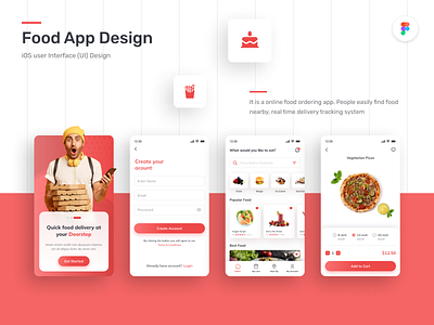 Food Delivery App app app design delivery app design ecom fast food app flat flat design food app food app. design food order app mobile app ui ui design ux vector