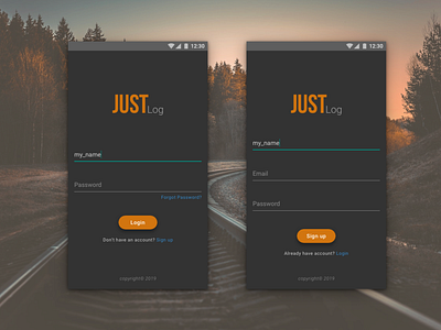 Login/Sign-up mobile design