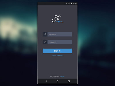 Login Idea android app design app design flat flat design gray input fields login sign in ui ux vector