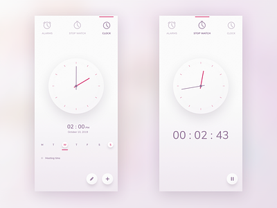 Clock app design