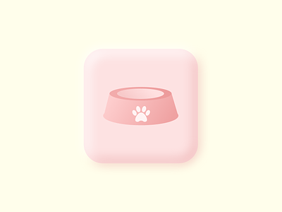 Pet food app icon appicon branding daily ui 005 dailyui dog dogfood neumorphic pet