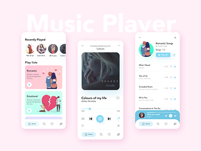 Music Player app dailylogochallenge dailyui minimal music music app music player ui ux
