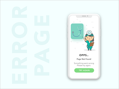 Error page app dailylogochallenge dailyui doctor error error 404 ui ux