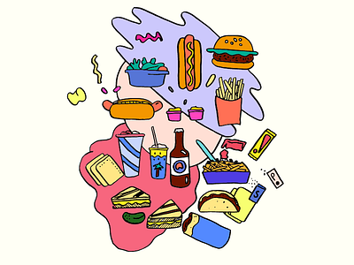Junk food illustration junk food