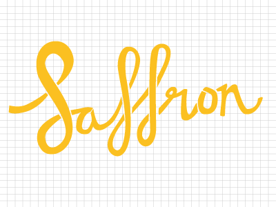 Saffron illustrator script typography