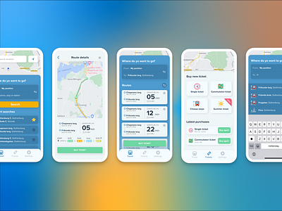 Public transport concept app design graphic design public transport