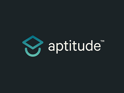Aptitude education education app identity learning platform logo