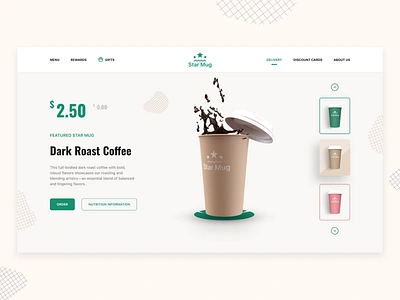 Star Mug 3d adobexd coffe colorful design ispiration landing page logo starbucks ui design ux design vector webdesign website