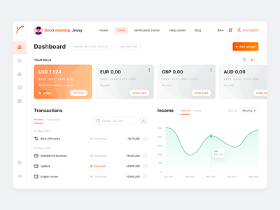 Payoneer payment system redesign adobexd clean dashboard clean ui colorful dashboad finance interface minimal payoneer redesign concept ui design uiux user interface wallet webdesign
