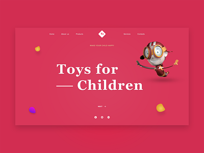 Toys for Children adobe illustrator artboard design designer digital graphic design illustration interface design ui ux design uiux web webdesign