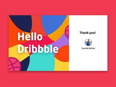 Dribbble Hello dribbble graphic design illustration typography ui webdesign