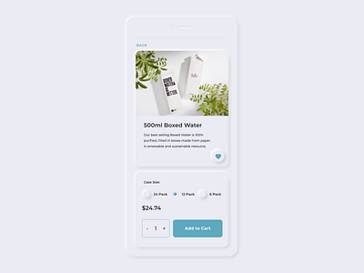 Neumorphism Boxed Water eCommerce App