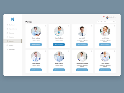 Dental Clinic Dashboard Interface dashboard dashboard interface health app minimal ui ui design user experience user interface ux web design