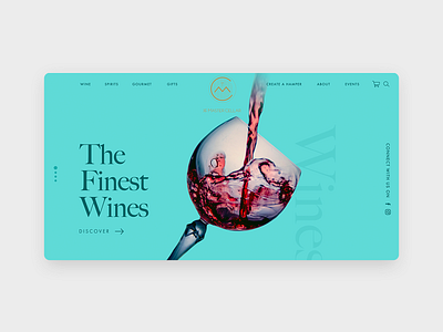 Wine eCommerce Shop Creative Header ecommerce header ui ui design user inteface web design website wine wine bottle wine glass