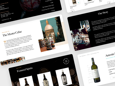 Elegant Wine eCommerce Website about page design ecommerce mega menu minimal products ui ui design user experience user inteface web design wine wine bottle